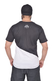 Black & White Dual V Drop T-Shirt