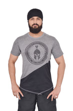 Grey & Black Dual V Drop T-Shirt