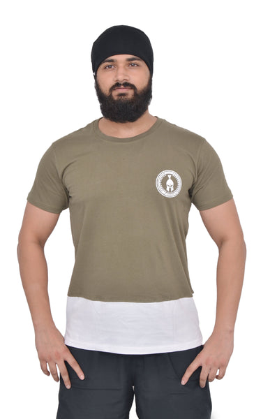Olive Green Dual Drop T-Shirt
