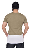 Olive Green Dual Drop T-Shirt