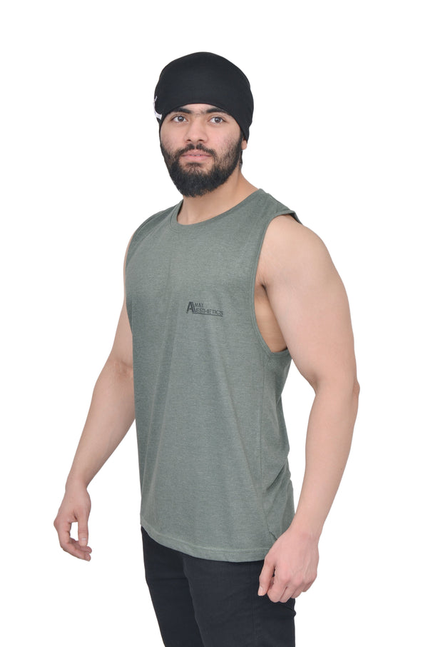 Military Green Oversized Cutoff
