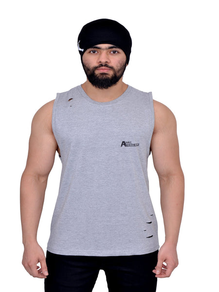 Platinum Grey Oversized Cutoff (Distressed)