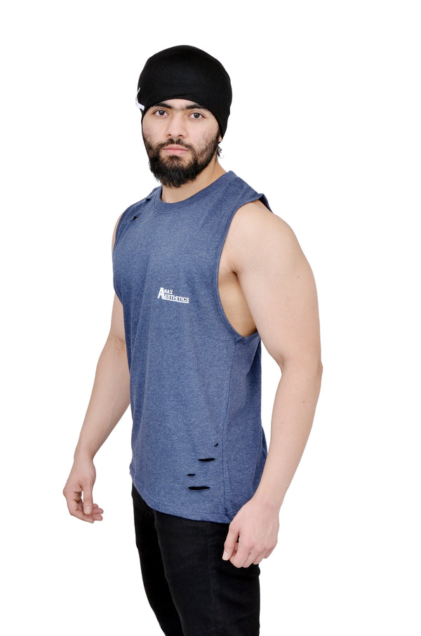 Duke Blue Oversized Cutoff (Distressed)
