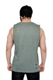 Military Green Oversized Cutoff (Distressed)