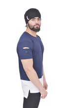 Navy Blue Dual Drop T-Shirt (Distressed)