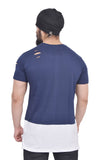 Navy Blue Dual Drop T-Shirt (Distressed)