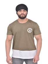 Olive Green Dual Drop T-Shirt (Distressed)